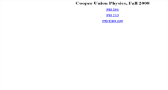 Desktop Screenshot of physics.cooper.edu