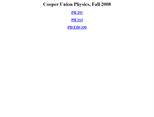 Tablet Screenshot of physics.cooper.edu